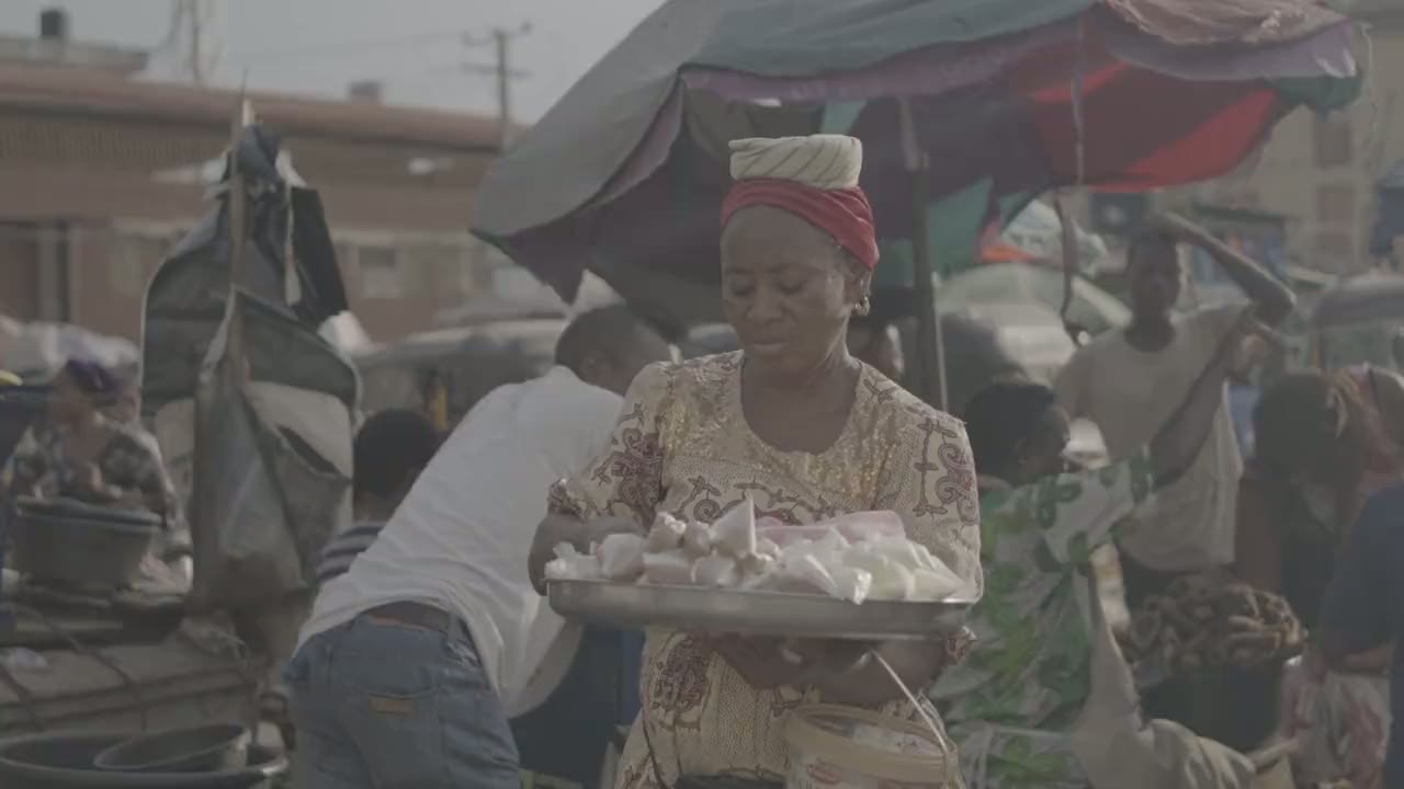 A scene from the Nigerian market film